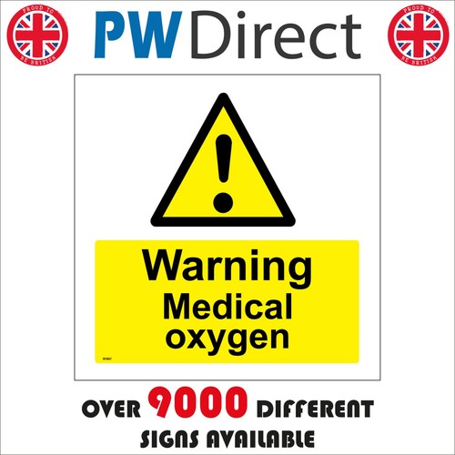 Sign warning medical oxygen - medical,