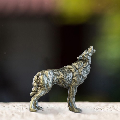 Copper alloy wolf ornament - wolf,