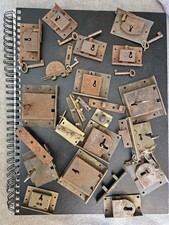 A Collection Of Old Antique Locks Some With Keys Job Lot Two Kilograms Weight