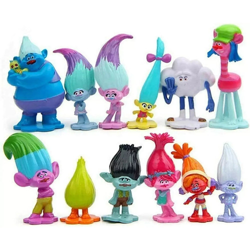 12pcs troll dolls action - 12pcs,