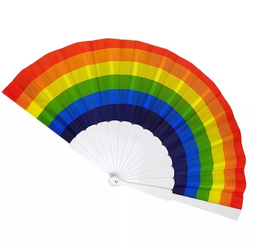 Hand held fan portable rainbow - portable,