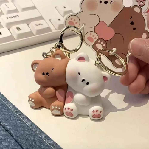 Cute bear couple magnetic - cute,