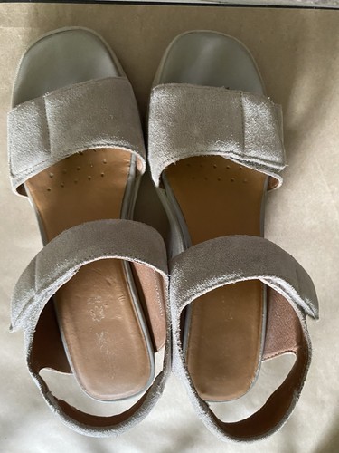 Geox beige suede strappy - suede,