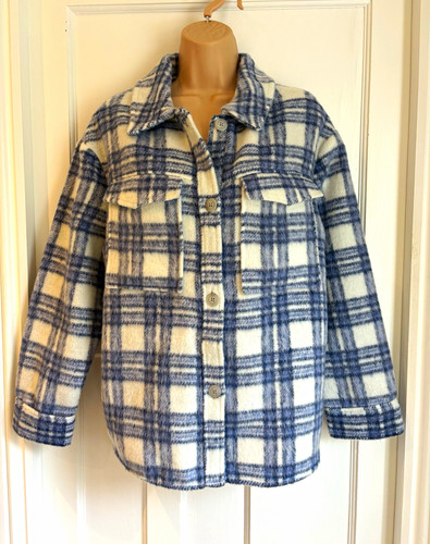 Blue cream plaid - blue/cream,