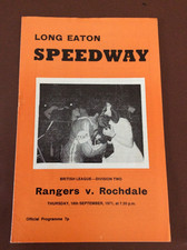1971 LONG EATON v ROCHDALE HORNETS 16th SEPTEMBER ( GOOD CONDITION)