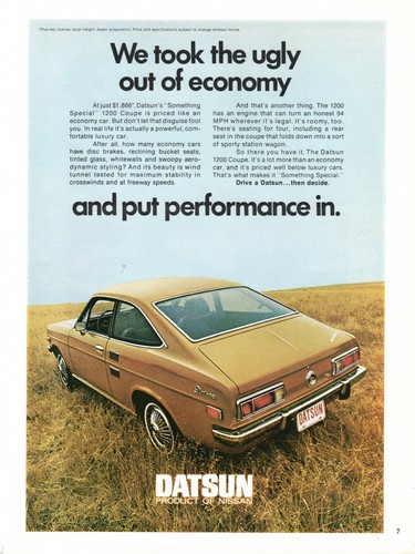 Vintage datsun 1200 coupe - vintage,