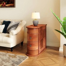 Narrow Storage End Table -