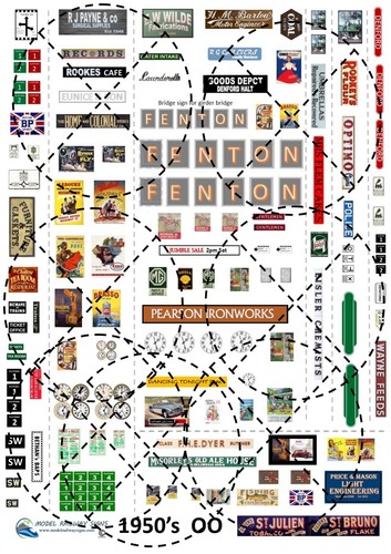 Gauge 1950 signs - oo , &