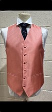 Shadow Stripe Coral Waistcoat