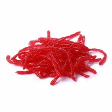 200 Pcs Red Worm Soft Lure Set