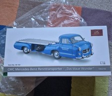 CMC 1:18_ M-143_ Mercedes-Benz Renntransporter_BLUE WONDER_1955_NEW  IN BOX