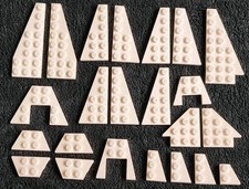 LEGO White Wedge Plates Corner Angled Cut Flat Base Floor Mixed Piece Bundle Lot