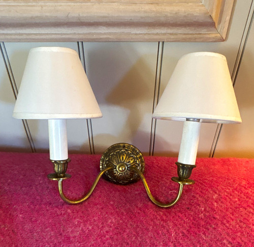 Vintage antique brass - , double
