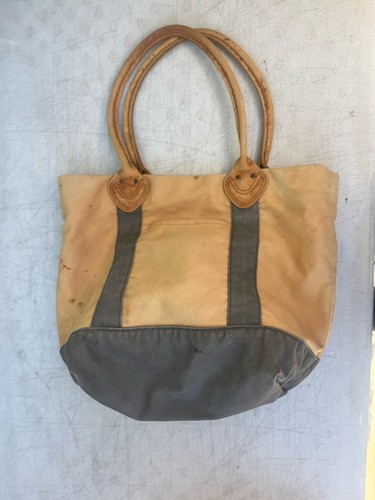 Bean leather handles tote - bean,