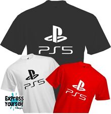 PS5 - PLAYSTION 5 - T Shirt, Logo, Gaming, Present, Fun, Cool, Quality, NEW