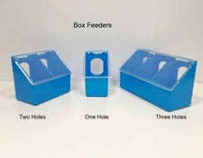 Box Feeder / Hopper seeds or grit for birds, pigeons poultry - One Hole