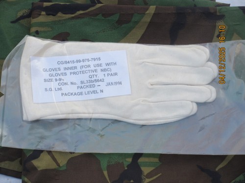 Nbc gloves inner - white, fabric