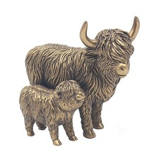 Bronze Finish Highland Cows