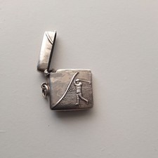 NOVELTY GOLF VESTA CASE STERLING SILVER