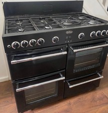 Belling black cooker multiple hobs 