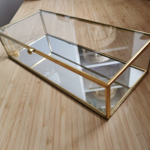 Gold glass mirrored jewellery - glass,