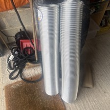 2 x 3 m Aluminium Flexi Pipe Alloy Air Duct Tube Heat Resistant Hose Ø 160mm