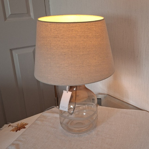 Glass table lamp clear - table, base