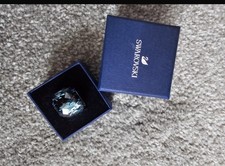Swarowski Crystal Blue Stone Ring In Size L 1/2 16.5 MM Brand New Without Tags