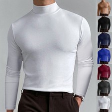 Mens Roll Neck Jumper T-Shirt