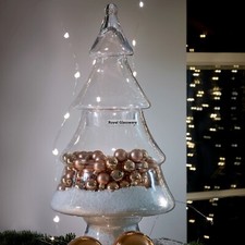 Clear Glass Tree Jar Christmas