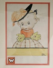 Mabel Lucie Attwell Original Artwork Watercolour Signed