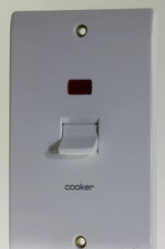 White 50AMP DP Cooker Switch