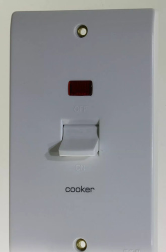 White 50amp cooker switch - white,