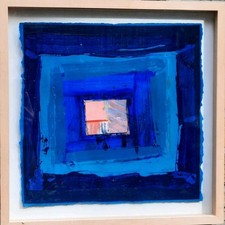 GERARD HASTINGS (British), Stunning square abstract, Oil, vein of Keith Vaughan