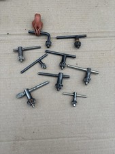 9 X Vintage Drill Chuck Keys,  Jacobs Etc, Shed Clearance Tools, Job lot,