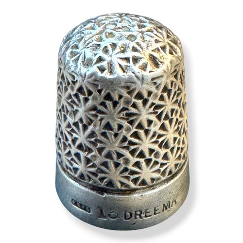 Antique silver dreema thimble - antique,