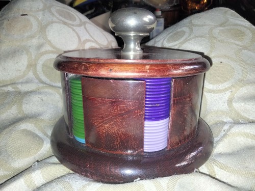 Antique poker chip carousel - poker,