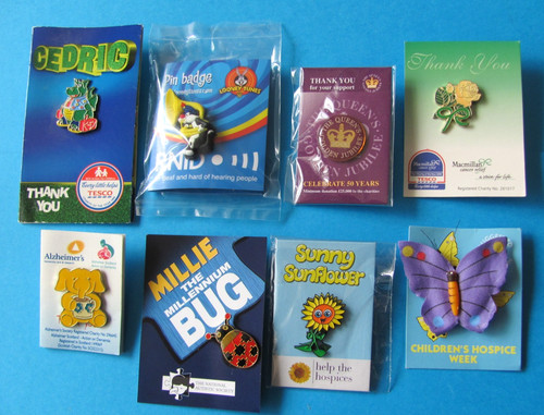Mixed charity pin badges - 8,,