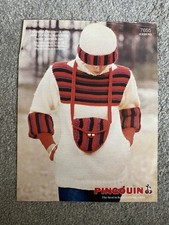 Vintage Pingouin Knitting Pattern No. 7655 women’s sweater, purse & hat 34-38