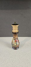 Italian Wood Pepper Grinder, Rustic Handmade and Handpainted, 19.5cm