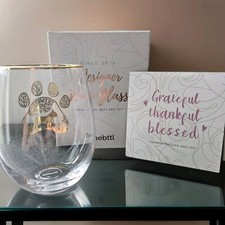 Onebttl Designer Memories Dog Paws Glass Tumbler Giftware