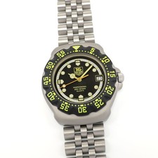 TAG Heuer Formula 1 WA1216 Men's 35mm Black & Yellow Vintage F1 Mid Size Unisex