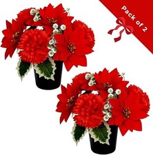 Xmas Artificial Flowers Grave