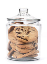 Anchor Hocking Glass Jar 1/2 Gallon Biscotti Coffee Cookie Biscuit Container