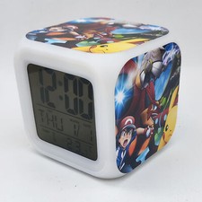 Pokemon 7 Color Chang Night Light Digital Alarm Clock #05