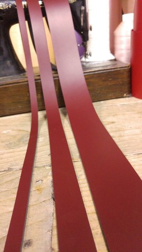 Leather strap oxblood - leather,