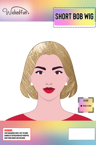 Womens short bob wig fancy - short,