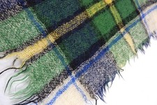 Mohair Wool Plaid Blue Green