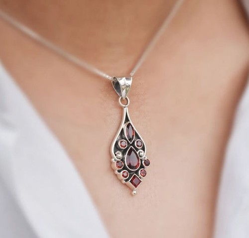 Natural red garnet 925 - garnet,