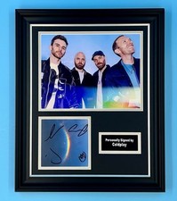 Coldplay Signed Photo Framed & COA Moon Music Poster Autograph Auto Memorabilia